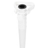 Podstawa do parasola plażowego, wkręcana świdrowa PVC, 43 cm, maszt 19-32 mm, zielono-biała