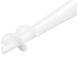 Podstawa do parasola plażowego, wkręcana świdrowa PVC, 43 cm, maszt 19-32 mm, zielono-biała