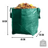 Worek na liście i odpady ogrodowe PE, 100 l, 45x45x50 cm, 2 uchwyty, odporny na rozdarcia, maks. 20 kg