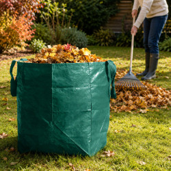 Worek na liście i odpady ogrodowe PE, 100 l, 45x45x50 cm, 2 uchwyty, odporny na rozdarcia, maks. 20 kg