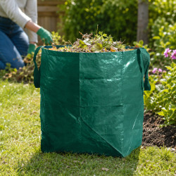 Worek na liście i odpady ogrodowe PE, 100 l, 45x45x50 cm, 2 uchwyty, odporny na rozdarcia, maks. 20 kg