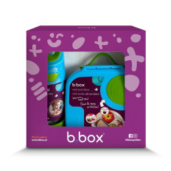 B.BOX 62085 Zestaw Mini Lunchbox+butelka tritanowa ze słomką 450 ml Ocean Breeze