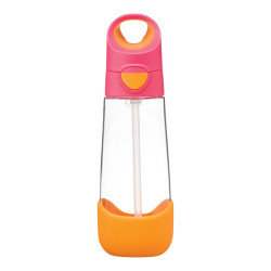 B.BOX BB00221 Butelka na wodę tritanowa ze słomką 600 ml Strawberry Shake