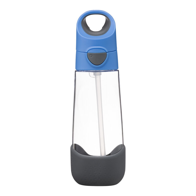 B.BOX BB00224 Butelka na wodę tritanową ze słomką 600 ml Blue Slate