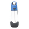 B.BOX BB00224 Butelka na wodę tritanową ze słomką 600 ml Blue Slate