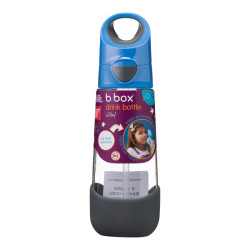 B.BOX BB00224 Butelka na wodę tritanową ze słomką 600 ml Blue Slate