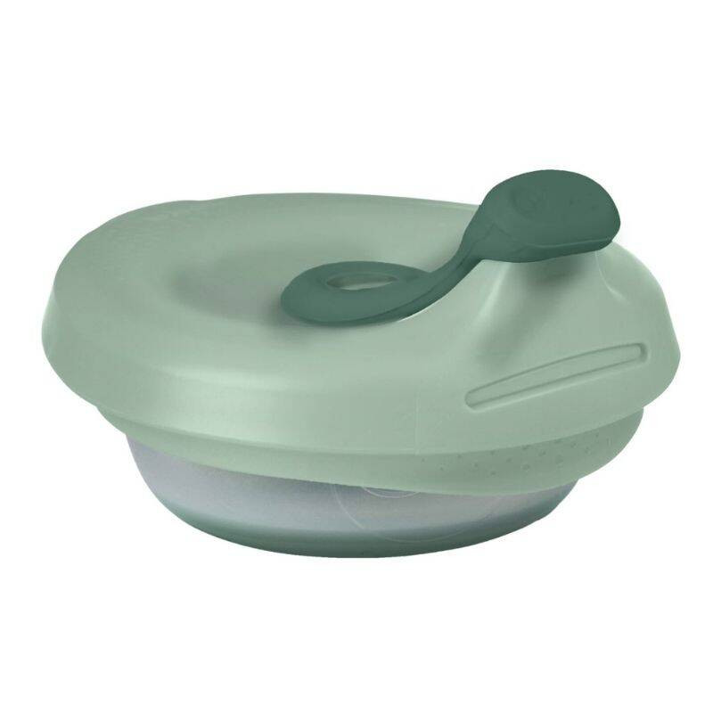 B.BOX BB100110 fill+feed Silikonowa miseczka z pokrywką do karmienia szałwia