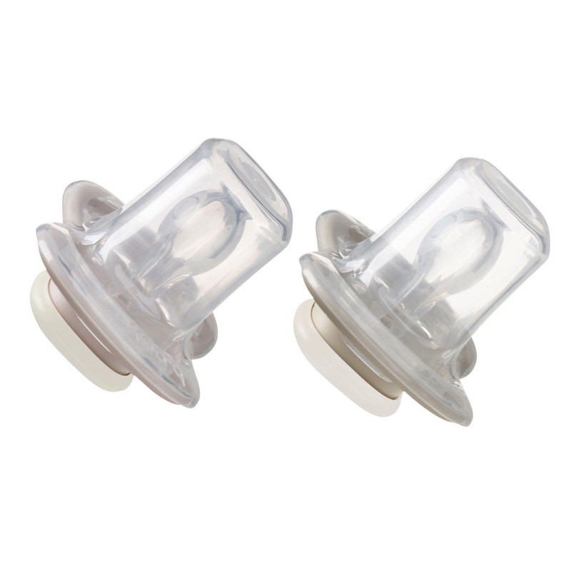 B.BOX BB300711 Smoczek silikonowy symetryczny 0-6m 2 szt glow in the dark róż/latte