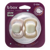 B.BOX BB300811 Smoczek silikonowy symetryczny 6m+ 2 szt glow in the dark róż/latte