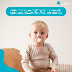 B.BOX BB300811 Smoczek silikonowy symetryczny 6m+ 2 szt glow in the dark róż/latte