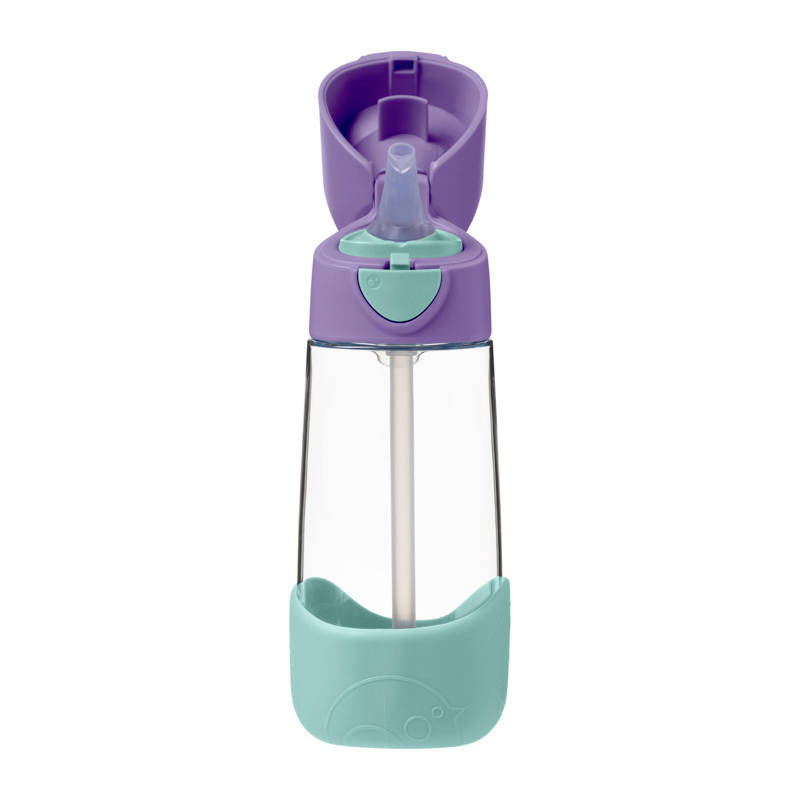 B.BOX BB500303 Butelka tritanowa  ze słomką 450 ml Lilac Pop
