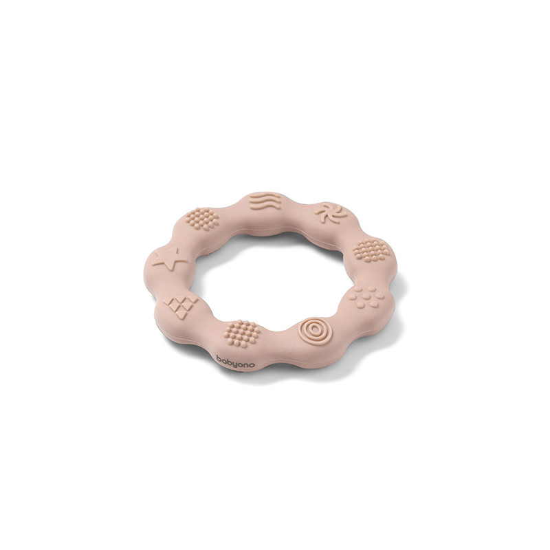 B.O.825/04 Gryzak silikonowy RING beżowy