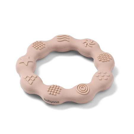 B.O.825/04 Gryzak silikonowy RING beżowy
