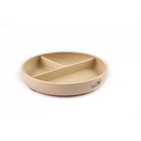 BABY 01295 Talerz silikonowy z podziałką Sand