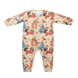 BABY 01394 Pajac niemowlęcy dł rękaw Boho Misiek 68/74