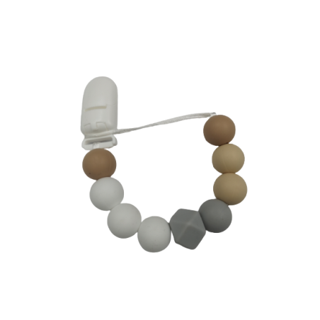BABY 01435 Zawieszka do smoczka Kryształ GREY/SAND