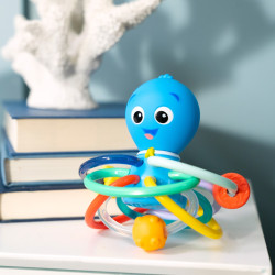 BABY EINSTEIN 13157-6 Gryzak z grzechotką ośmiornica Opus's Shake & Soot
