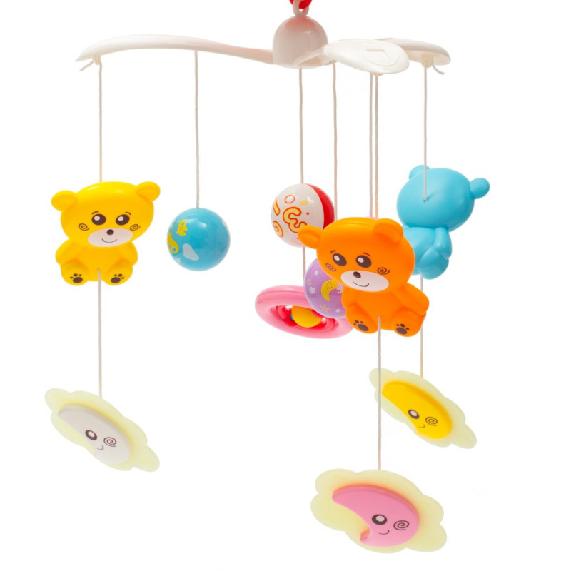 BABY MIX 37046 Karuzelka plastikowa z projektorem czerwona