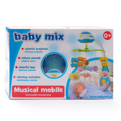 BABY MIX 37046 Karuzelka plastikowa z projektorem czerwona