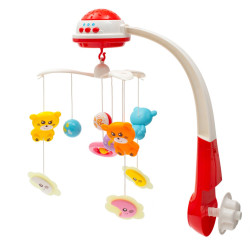BABY MIX 37046 Karuzelka plastikowa z projektorem czerwona