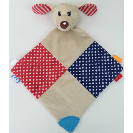 BABY MIX STK-18984 Przytulanka z gryzakiem piesek (szeleścik)37191