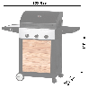 Grill gazowy stacjonarny CADAC WOODY Entertainer z bocznym palnikiem