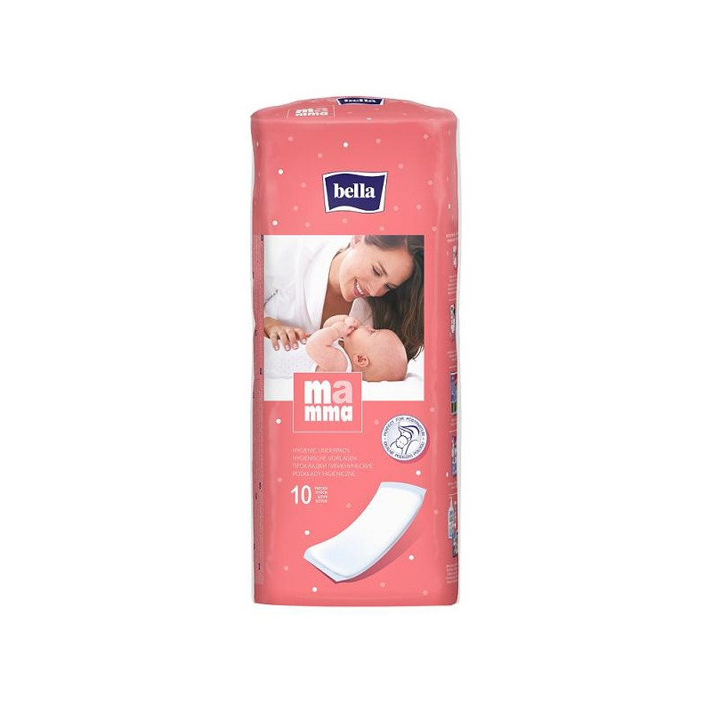 BELLA MAMMA BB-053-LZ10-G01 Podkłady poporodowy 34x11 cm z folią 10 szt.