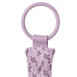 BIBS 9401111 PACIFIER BRAID zawieszka do smoczków 100% GOTS organic cotton Sky/Mauve WYPRZEDAŻ