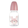 CANPOL 11/851 Butelka standardowa 120ml CUTE ANIMALS różowa