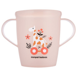 CANPOL 2/101 Kubek otwarty z uchwytami 250 ml TOYS koralowy