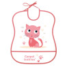 CANPOL 2/919 Śliniak plastikowy miękki - pink cat