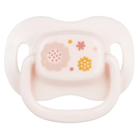 CANPOL 22/581_pin_new Smoczek uspokajający silikonowy symetryczny 6-18m-cy Newborn Baby różowy