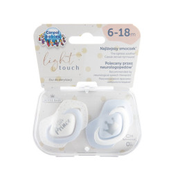 CANPOL 22/651 Smoczek uspokajający silikonowy symetryczny 6-18 m Royal Baby niebieski