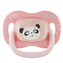 CANPOL 34/935 Smoczek uspokajający silikonowy18 m+ okrągły EXOTIC ANIMALS panda