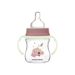 CANPOL 35/236 Butelka antykolkowa 120ml EasyStart Sleepy Koala różowa