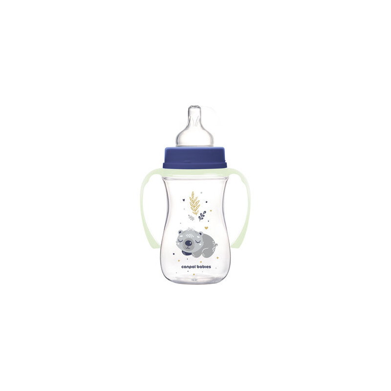 CANPOL 35/237 Butelka antykolkowa 240ml EasyStart Sleepy Koala niebieska