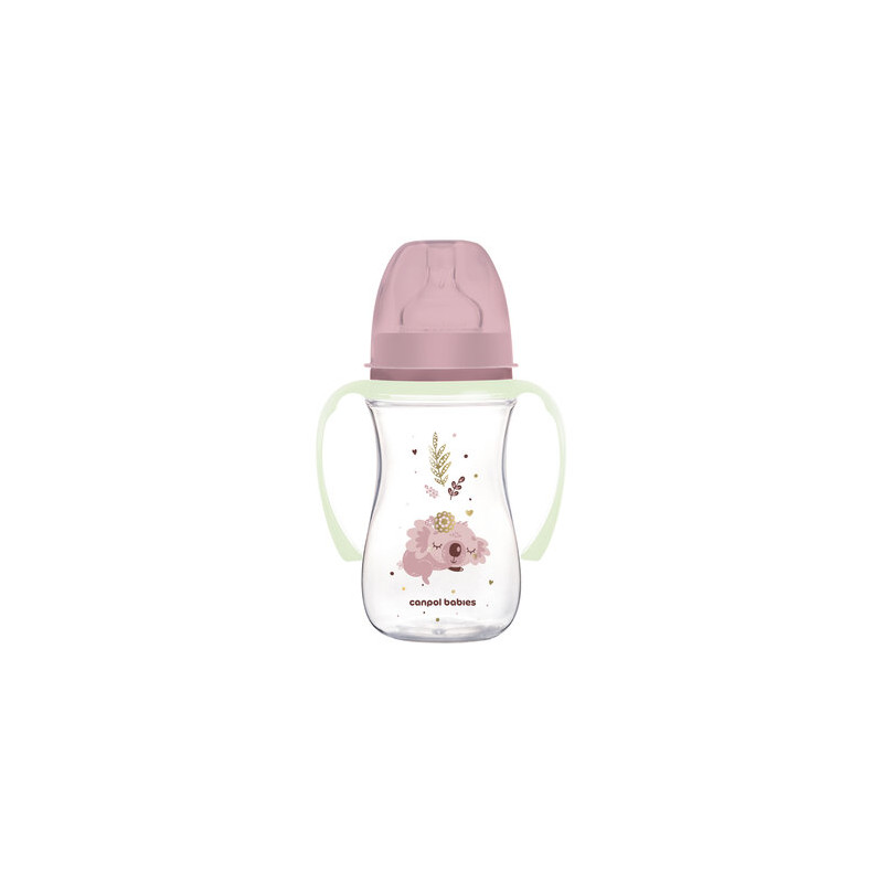 CANPOL 35/237 Butelka antykolkowa 240ml EasyStart Sleepy Koala różowa