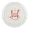 CANPOL 4/411_pin2 Talerz plastikowy Cute Animals róż
