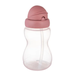 CANPOL 56/109_pin2 Bidon ze składaną rurką silikonową 270 ml różowy