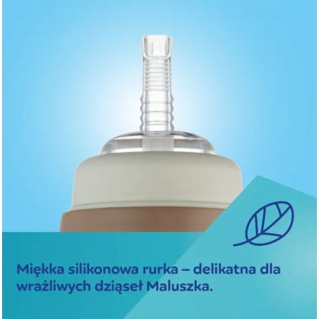 CANPOL 56/510_bro Bidon niekapek z rurką i odważnikiem 350ml PIESKI