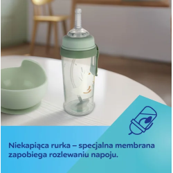 CANPOL 56/510_gre Bidon niekapek z rurką i odważnikiem 350ml GOOSE