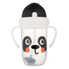 CANPOL 56/617 Kubek niekapek z rurkąi odważnikiem BabiesBoo panda biały