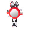 CANPOL 68/080 Zabawka kontrastowa z piszczkiem i lusterkiem SENSORY TOYS