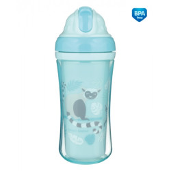CANPOL 74/051 Bidon ze składaną rurką silikonową 260ml LEMUR