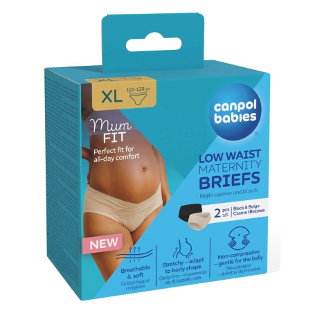 CANPOL 78/020 Mum fit majtki ciążowe pod rzuch rozmiar XL 2 szt.