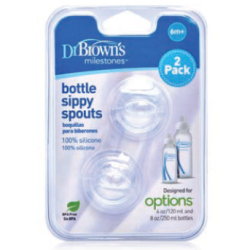 Dr.Browns SR210 Ustnik silikonowy niekapek do butelki standard 2-pak