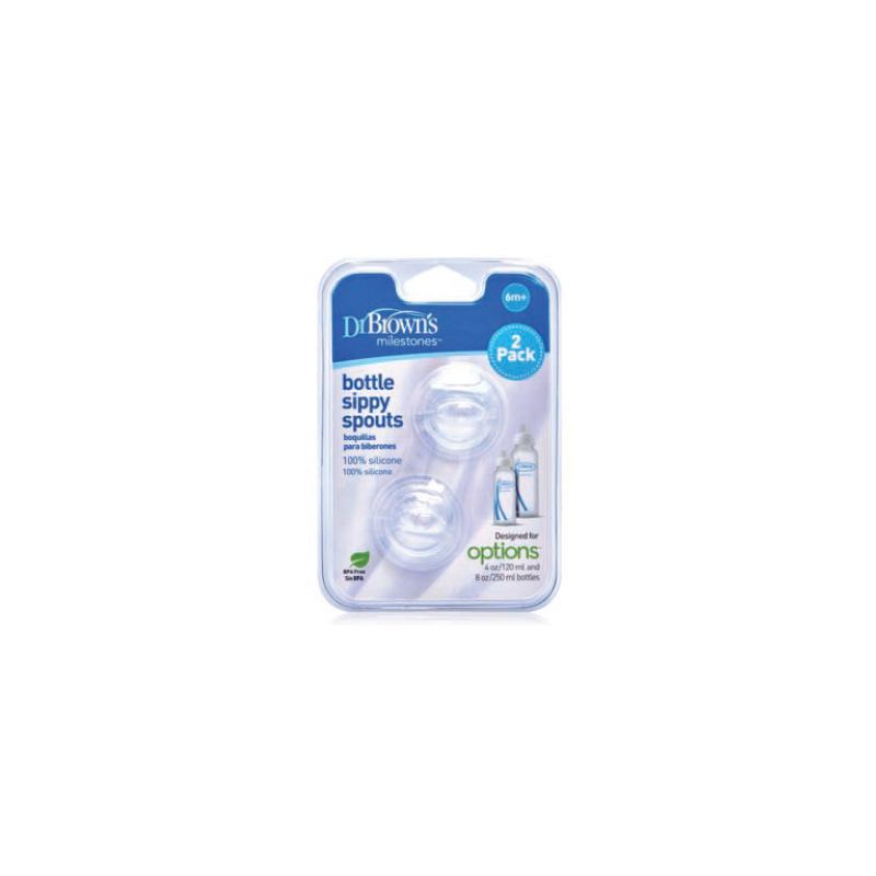 Dr.Browns SR210 Ustnik silikonowy niekapek do butelki standard 2-pak