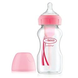 Dr.Browns WB91601 Butelka szeroka szyjka 270 ml PP OPTIONS PLUS różowa
