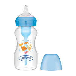 Dr.Browns WB91802 Butelka szeroka szyjka 270ml Options+ niebieska dekor morski