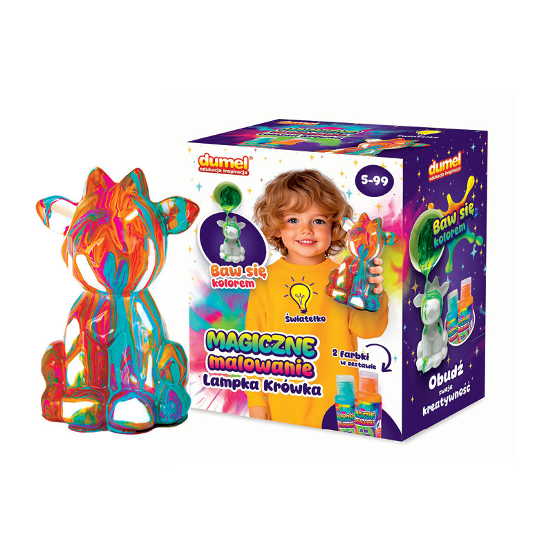 DUMEL DD 30618 Magiczne malowanie - lampka krówka